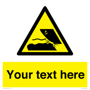 Custom Warning submerged objects in watercraft areas